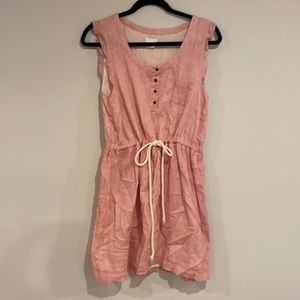 RED GAME DAY DRESS WITH ROPE DRAWSTRING SZ M